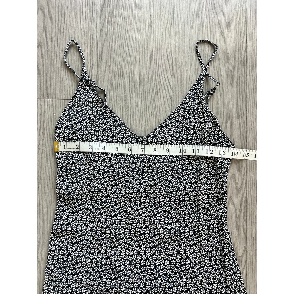 REFORMATION Marlowe Ditsy Floral Print Black & White Mini Dress Slip Dress - Picture 7 of 8